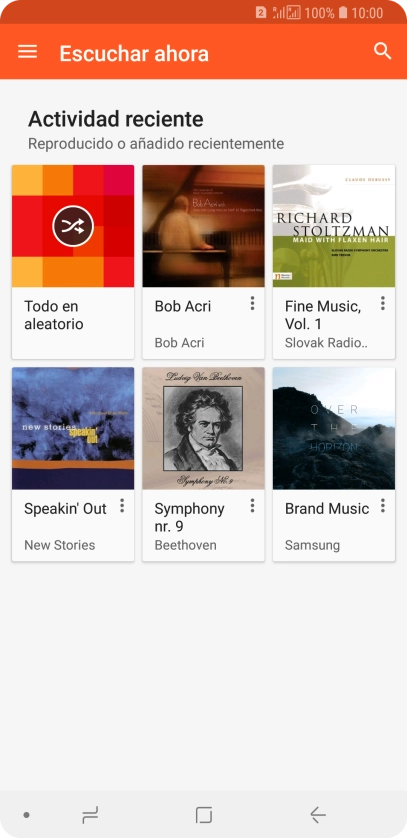Desliza el dedo hacia la derecha desde la parte izquierda de la pantalla.