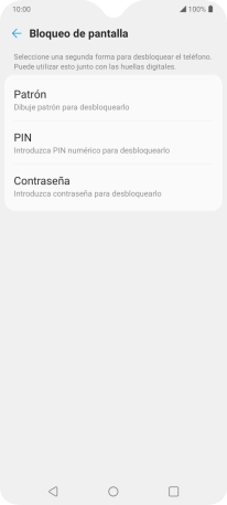 Pulsa el código de seguridad deseado y sigue las indicaciones de la pantalla para crear un código de seguridad del teléfono adicional.