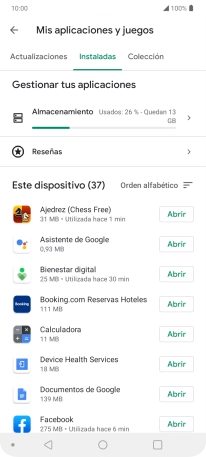 Pulsa la app deseada.