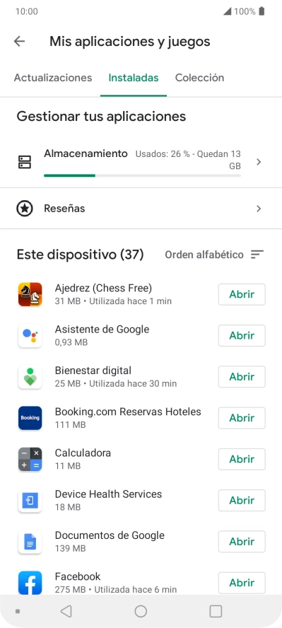Pulsa la app deseada.