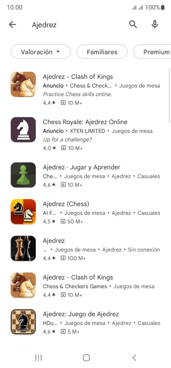 Pulsa la app deseada.