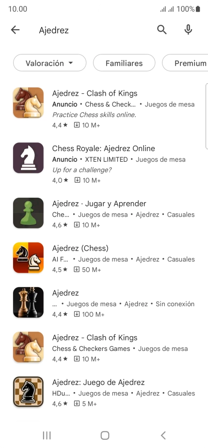 Pulsa la app deseada.