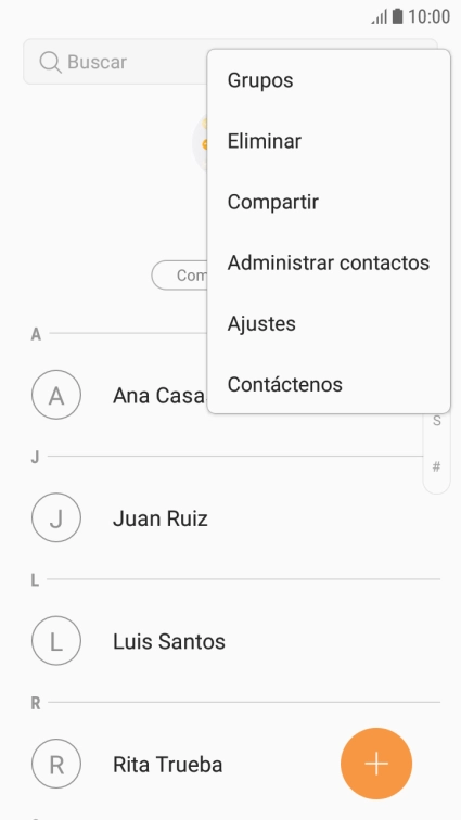 Pulsa Administrar contactos.