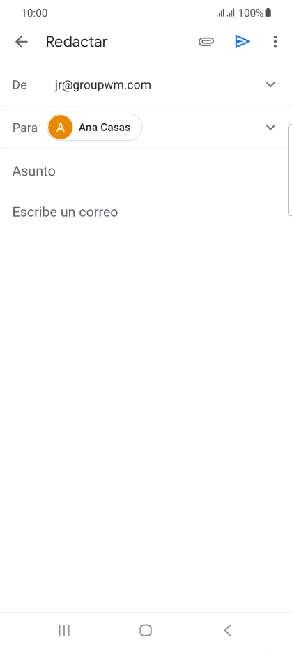 Pulsa Asunto e introduce el asunto deseado.