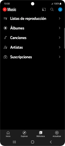 Pulsa una categoría y desplázate al archivo de música deseado.
