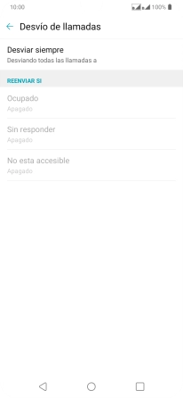 Pulsa el tipo de desvío deseado.