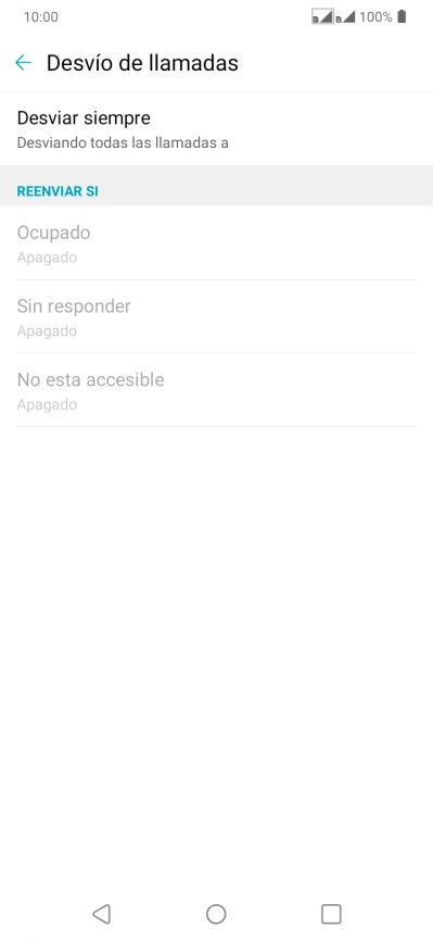 Pulsa el tipo de desvío deseado.