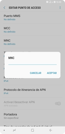 Introduce 01 y pulsa ACEPTAR.