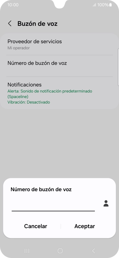 Introduce 22177 y pulsa Aceptar.