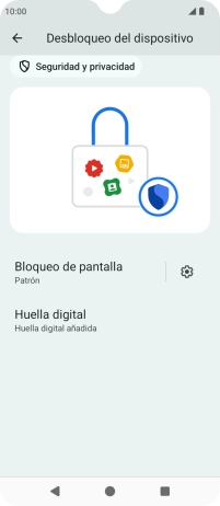 Pulsa Bloqueo de pantalla e introduce el código de seguridad extra que has creado anteriormente.