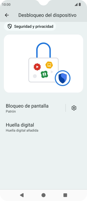 Pulsa Bloqueo de pantalla e introduce el código de seguridad extra que has creado anteriormente.