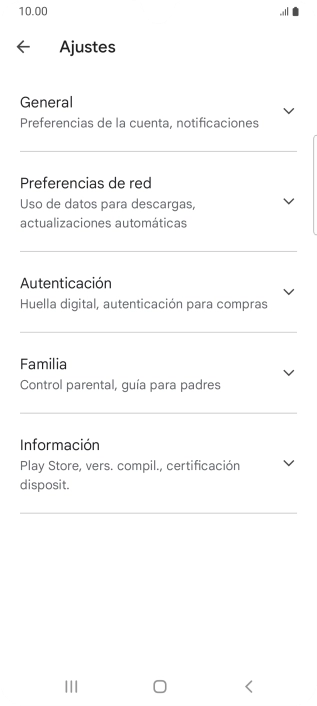 Pulsa Preferencias de red.