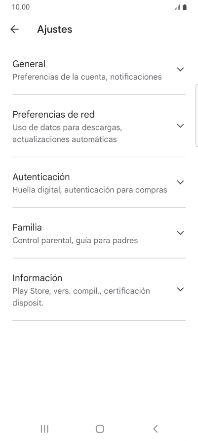 Pulsa Preferencias de red.
