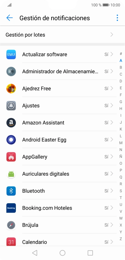 Pulsa la app deseada.