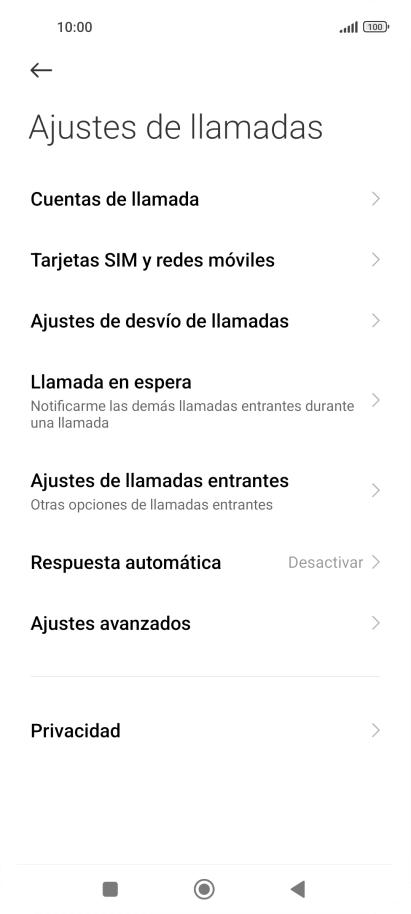 Pulsa Ajustes de desvío de llamadas.