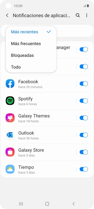 Pulsa el ajuste deseado.