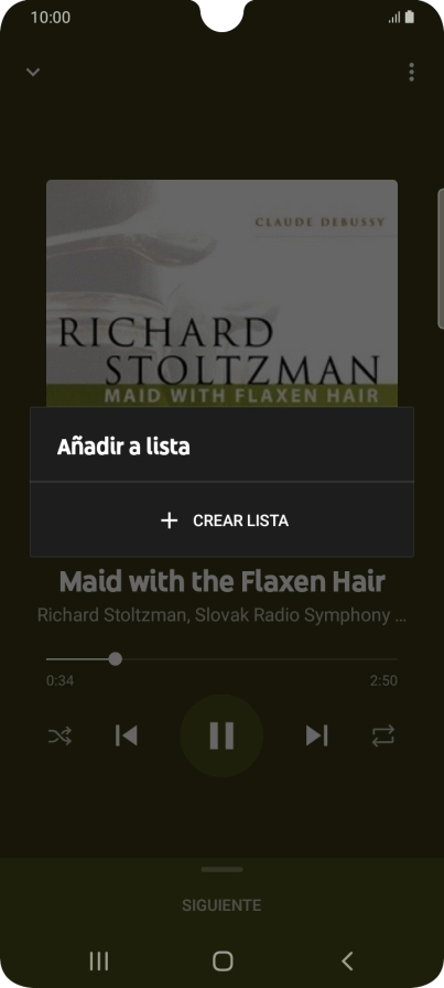 Pulsa CREAR LISTA.