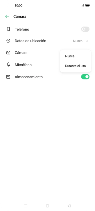 Pulsa el ajuste deseado.