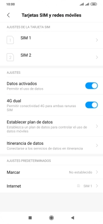 Pulsa la tarjeta SIM deseada.