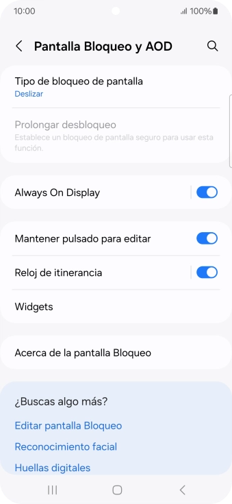 Pulsa Tipo de bloqueo de pantalla.