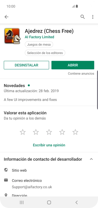 Pulsa DESINSTALAR.