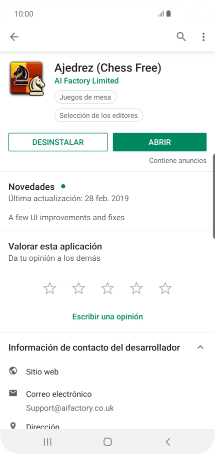 Pulsa DESINSTALAR.