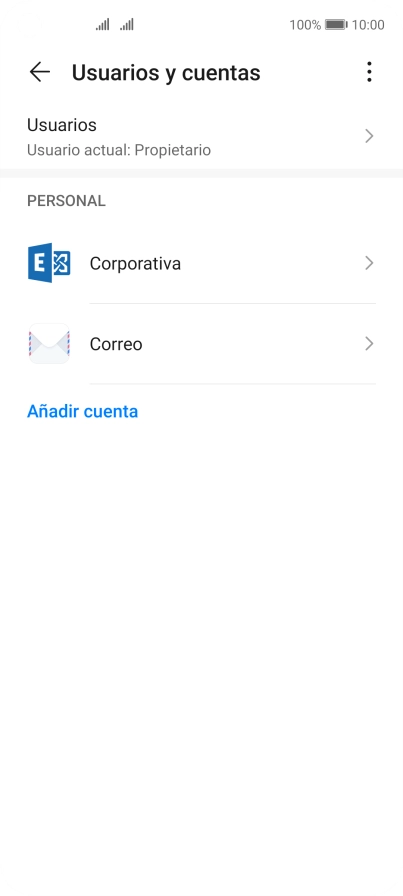 Pulsa el tipo de cuenta deseado.