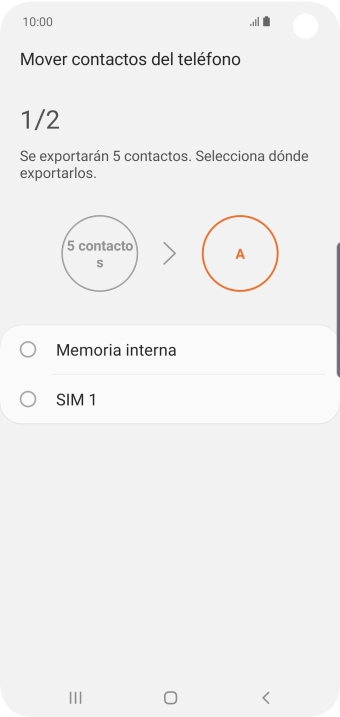 Pulsa el nombre de la tarjeta SIM.