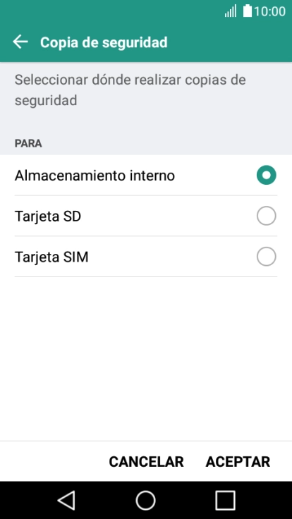 Pulsa Tarjeta SIM.