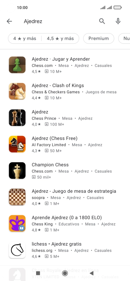 Pulsa la app deseada.