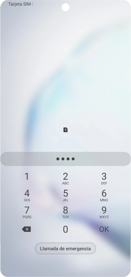 Si lo solicita el teléfono, introduce el código PIN y pulsa OK.