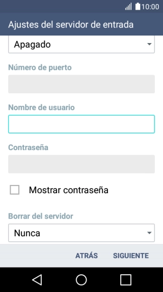 Pulsa la lista desplegable bajo 