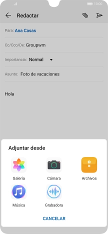 Pulsa Archivos y desplázate a la carpeta deseada.