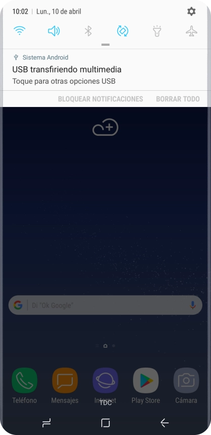 Pulsa el icono de conexiones.