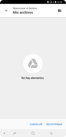 Si deseas crear una nueva carpeta, pulsa el icono de nueva carpeta y sigue las indicaciones de la pantalla para crearla.