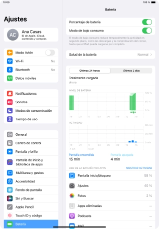 Desliza el dedo hacia arriba desde la parte inferior de la pantalla para terminar y volver a la pantalla de inicio.