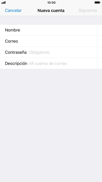 Pulsa Contraseña e introduce la contraseña de tu cuenta de correo electrónico.