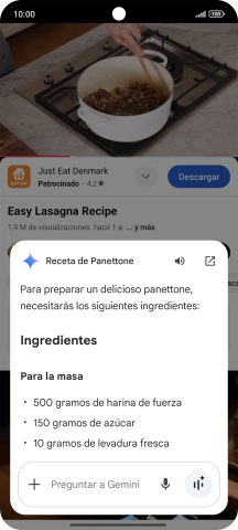 La respuesta de Gemini a tu pregunta se visualiza ahora en la pantalla.