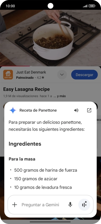 La respuesta de Gemini a tu pregunta se visualiza ahora en la pantalla.