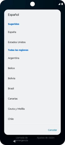 Pulsa el país deseado.