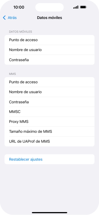 Pulsa Punto de acceso e introduce airtelwap.es.