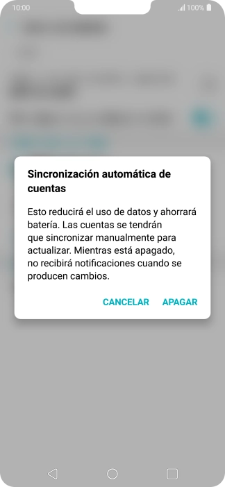 Si desactivas la función, pulsa APAGAR.