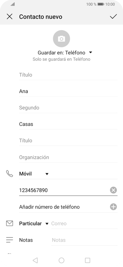 Pulsa el icono de aceptar.