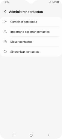 Pulsa Importar o exportar contactos.