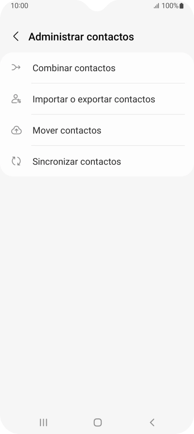 Pulsa Importar o exportar contactos.