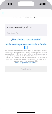 Pulsa Contraseña e introduce la contraseña de tu ID de Apple.