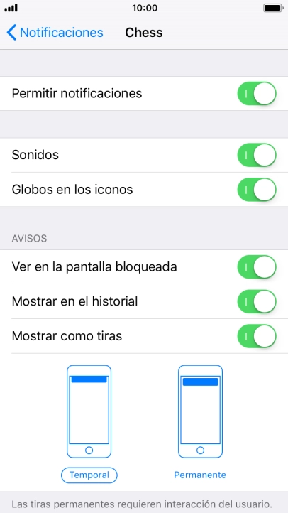 Pulsa el indicador junto a 