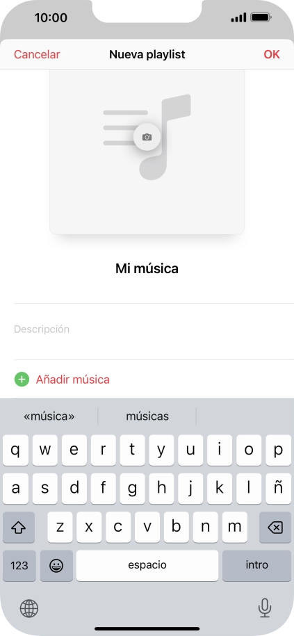 Pulsa Añadir música.