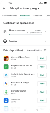 Pulsa la app deseada.