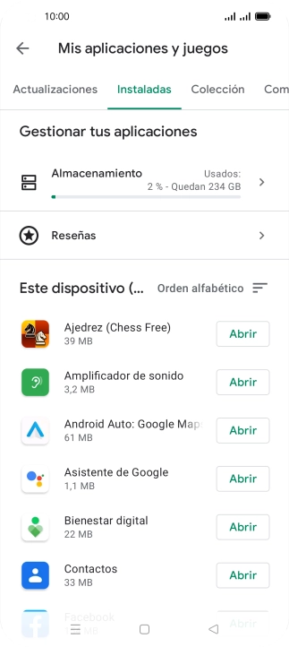 Pulsa la app deseada.